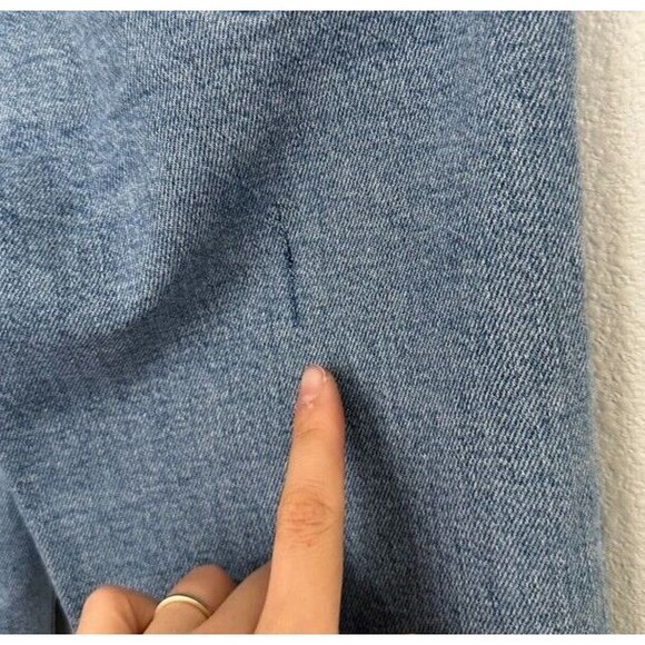 Re/Done Women's 90s High Rise Ankle Crop Button Fly Jeans Light Wash Blue Sz 25 - Picture 9 of 9